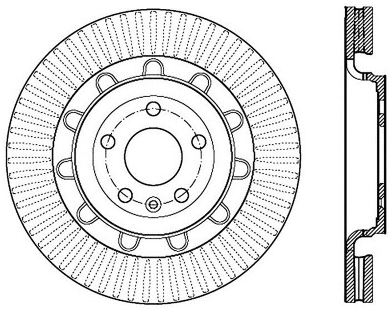 StopTech 17 Ford Flex/ 17 Ford Explorer w/ Heavy Duty Brakes Front Left Slotted Rotor