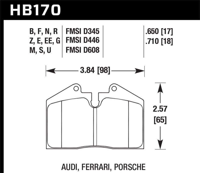 Hawk HB170F.650 HPS Street Brake Pads