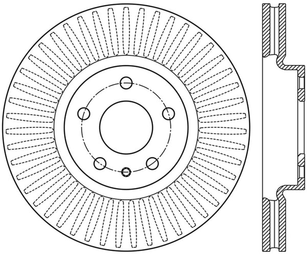 StopTech 13-16 Ford Fusion Left Front Disc Slotted Premium Brake Rotor