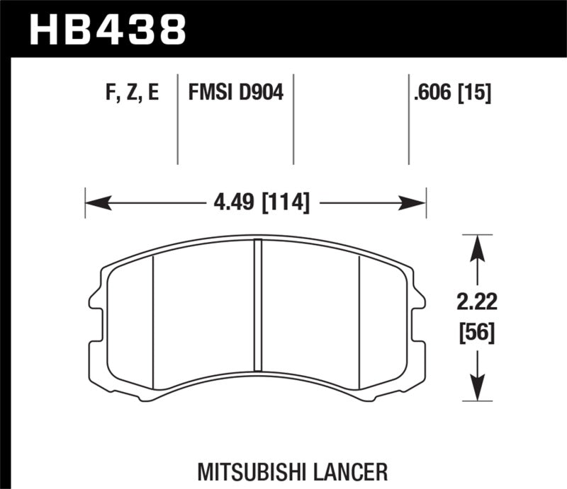 Hawk HB438F.606 HPS Street Brake Pads