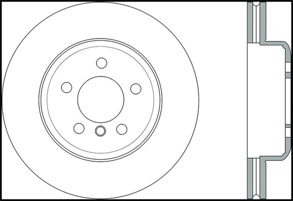 StopTech Sport Slotted 12-16 BMW 640i Front Right Rotor