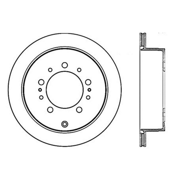 StopTech Power Slot 08-09 Lexus LX450/470/570 / 07-09 Toyota Tundra Slotted Left Rear Rotor