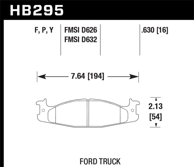 Hawk HB295P.630 Super Duty Street Brake Pads