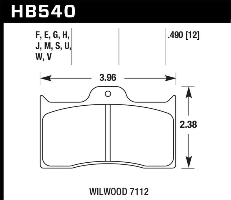 Hawk HB540F.490 HPS Street Brake Pads