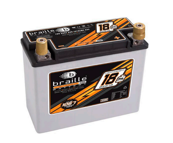 B2618 Braille Lightweight AGM Battery 18lbs/1168PCA