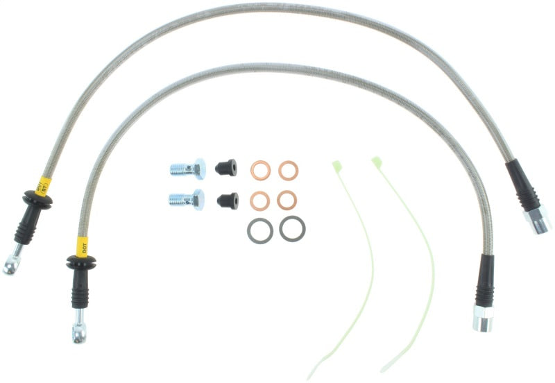 StopTech 02-06 Mini & Mini S Stainless Steel Front Brake Line Kit